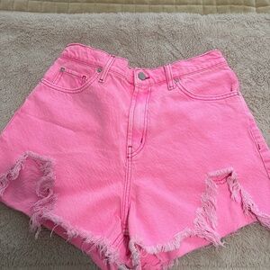 Urban Outfitters neon pink Jean shorts size 30